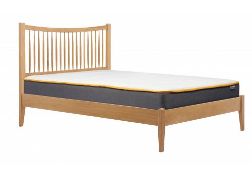 5ft King Size Bewick Real Oak, Spindle Bed Frame 1